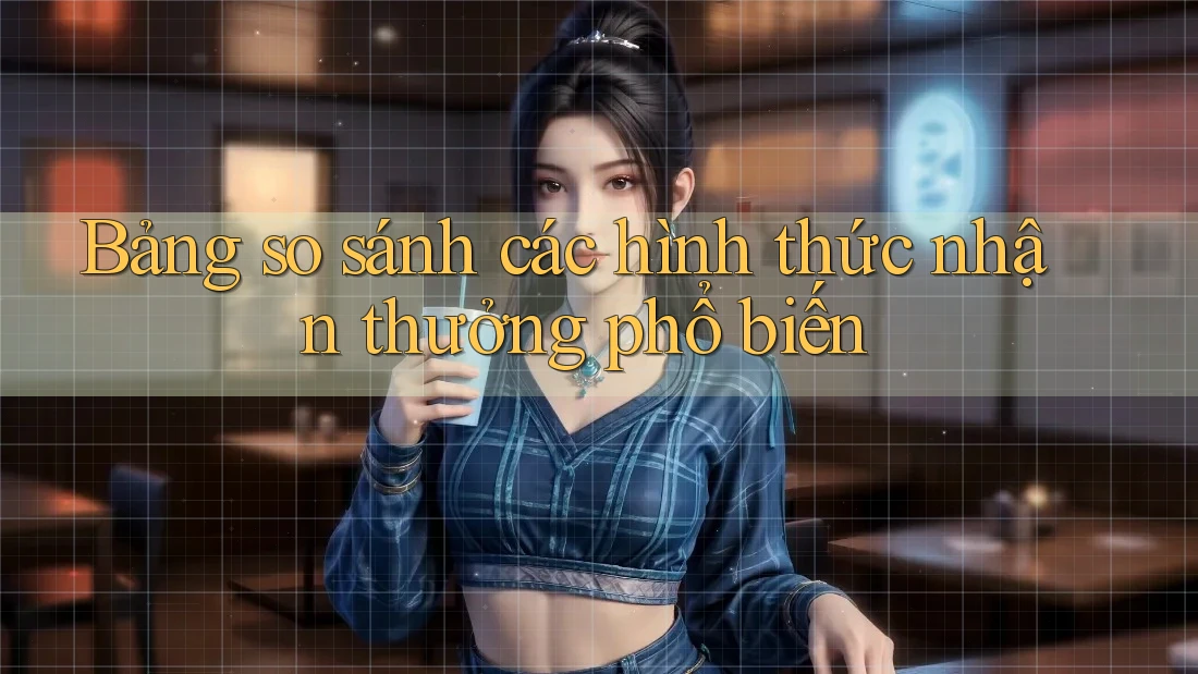 Bảng so sánh các hình thức nhận thưởng phổ biến Bảng so sánh các hình thức nhận thưởng phổ biến