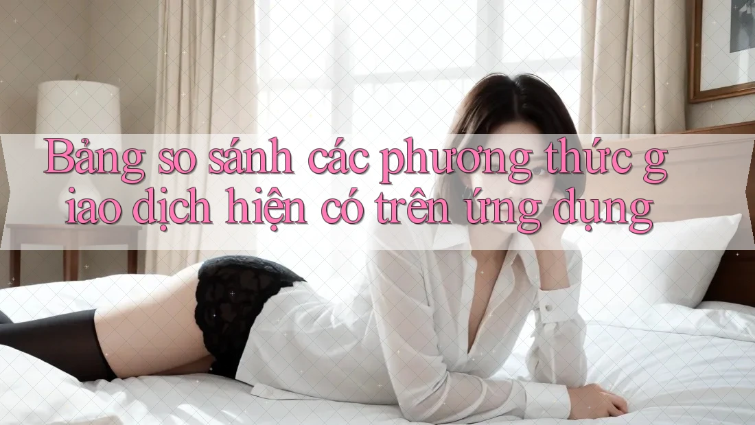 Bảng so sánh các phương thức giao dịch hiện có trên ứng dụng Bảng so sánh các phương thức giao dịch hiện có trên ứng dụng